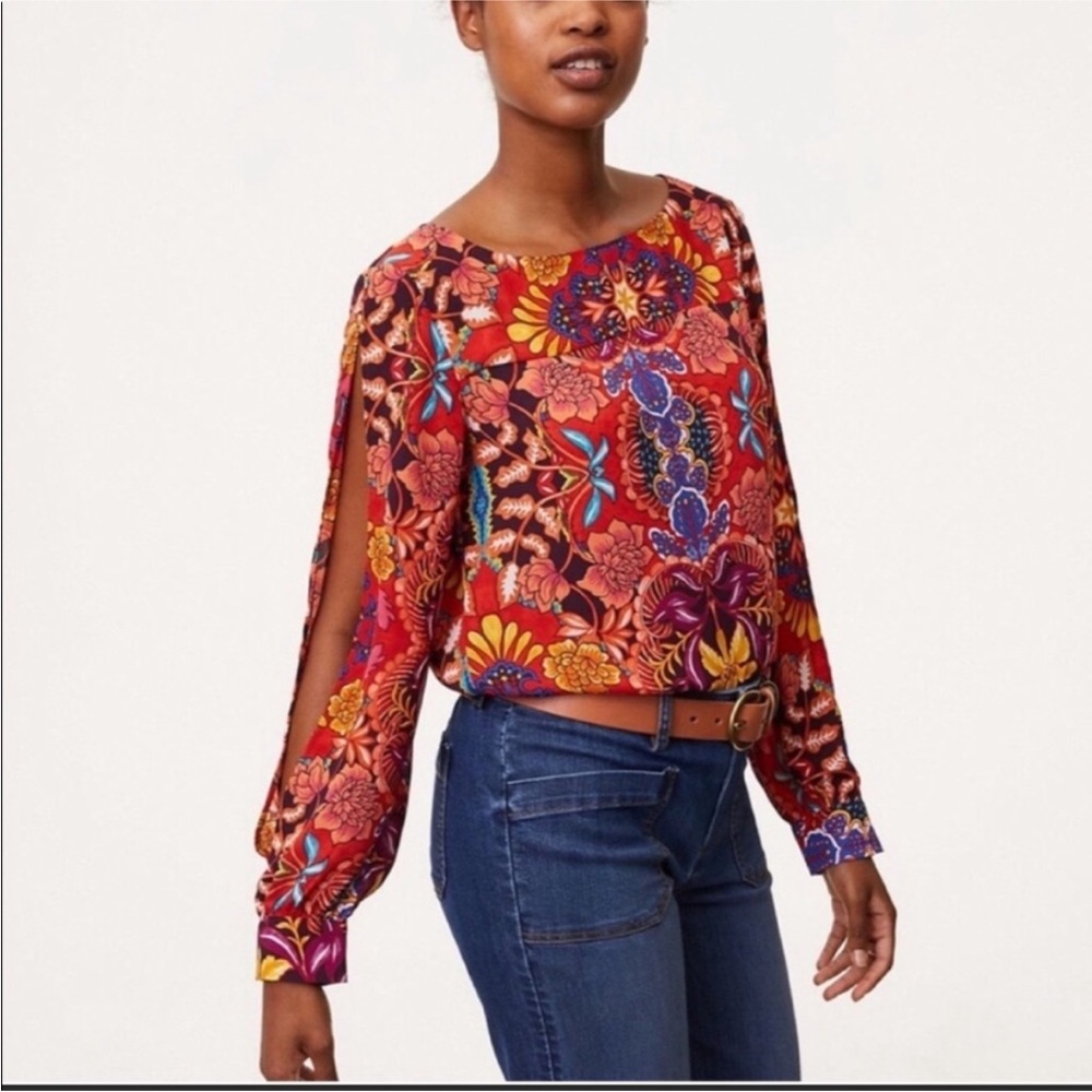 NWT LOFT open sleeve blouse